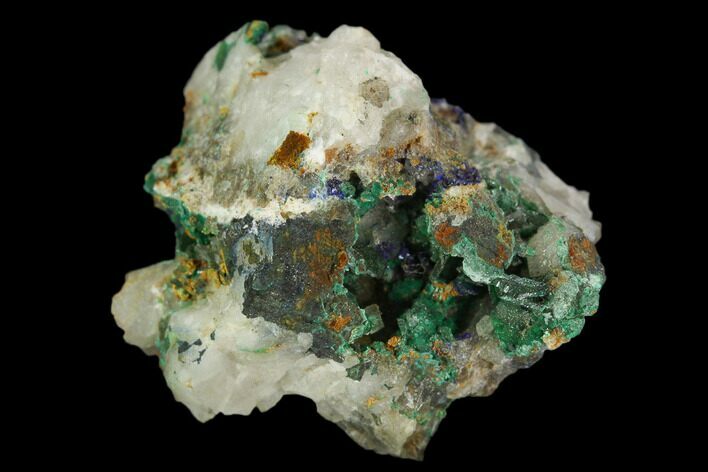 Fibrous Malachite with Azurite - Mexico #126947